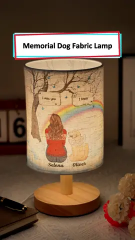 Keep their memory glowing with this personalized fabric lamp #wanderprints #personalized #gifts #petmemorial #giftforpetlovers