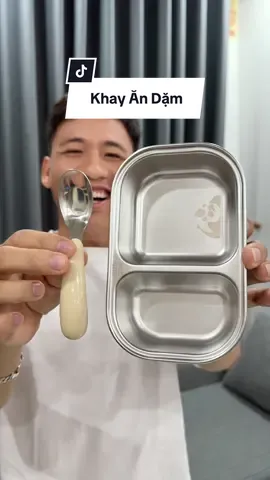 Khay ăn dặm tặng kèm thìa cho bé #haohomhinh #khayandam 