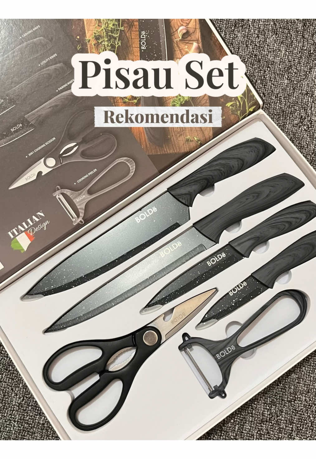 Rekomedasi Pisau Set cocok banget buat masak masak didapur @Bolde Official Store  #pisaudapur #pisauset #pisauviral #pisaudaging 