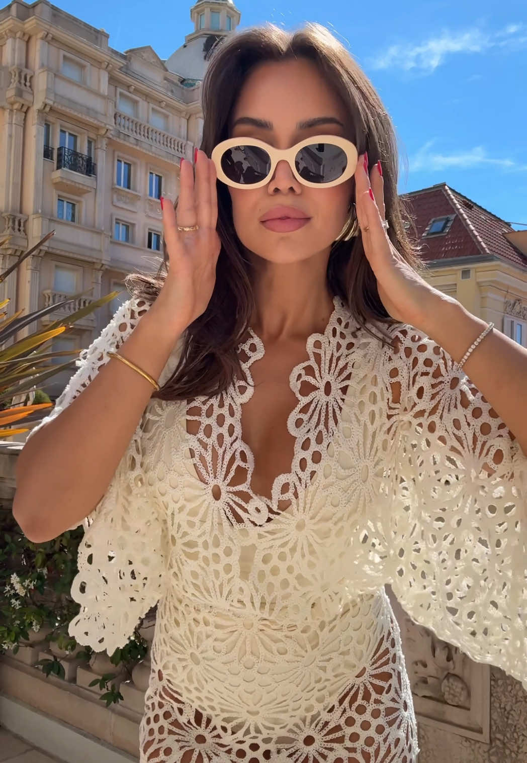 Sundays in Monaco 😎 wearing @Norma Kamali @CELINE 