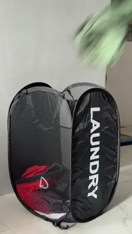 Space-saving portable laundry basket #laundrybasket #laundry #washme 