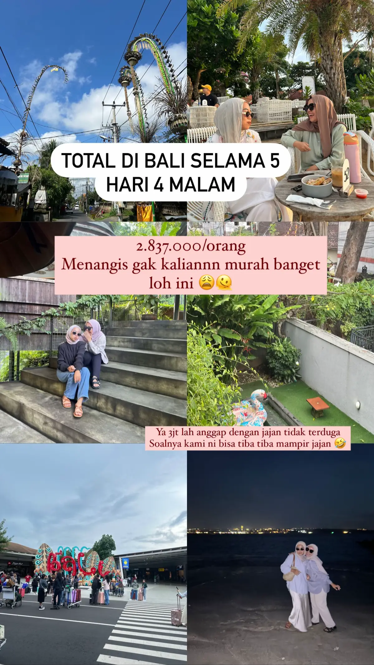 Masya Allah ya bund murah sekalihh #bali #liburan #holiday #spill #budget #cafe #coffee #mall #foto 