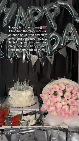 “Thêm một tuổi, vẫn muốn được yêu thương như đứa trẻ 🥹💗 #sinhnhatcuaem #birthdaylook #decor #fyp #viral #birthdaygirl 
