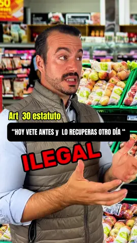 No tienes que devolver el tiempo de trabajo si te vas antes (por orden del jefe) El art 30’del estatuto establece que la falta de trabajo por causa imputable al empresario no se tiene que devolver o compensar  Si tu jefe te dice “vete antes y recuperas otro día” bien puedes negarte y cumplir tu jornada, o decirle que esas horas no tienes porque devolverlas (y que si va a a ser así, te quedas cumpliendo tu horario ) Que no te engañen  #abogado #laboral #trabajo #empleo #jornada #horario 