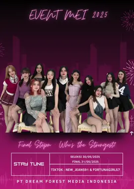 🔥🚀Hallo guys, Newjeans akan mengada kan event mei 2025, ini adalah turnamen yang telah di tunggu-tunggu, who's the strongest🚀✨ Final: 31/05/2025 waktu seleksi: 30/05/2025 kawal terus host kesayangan anda sampai Final🚀✨🔥🥳 @Bebiiluvey 🍼 @EciiSpicy🌶🥵 @AleenaNew @syena🦢 @ACA @yummy🤙🏻🫦@namiiiiswann_@kiara sabilaaaa🌸 @clara di sini @celineeeee  #bintangindonesia #NewJeans #dance #groupliveindonesia #livedance #dance #fypシ゚vira #cewekcantik #tiktokuniverse 