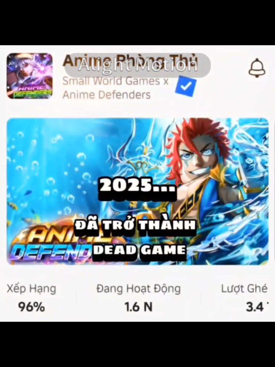 anime defender đã ko còn nx...#CapCut #2025 #2024 #Summer #thaydoi #anime #roblox #xh #animedefenders #animegame #alightmotion 