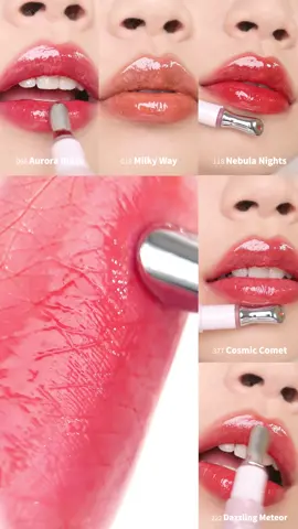 Here’s a little close-up of Lip Cerin in 5 different shades 💫 222 Dazzling Meteor — Brownish Red 377 Cosmic Comet — Peach Red 118 Nebula Nights — Reddish Pink 066 Aurora Blaze — Reddish Mauve 018 Milky Way — Nude Brown Which one is your fav? 👀 #barenbliss #barenblissID #JoyfulCleanBeauty