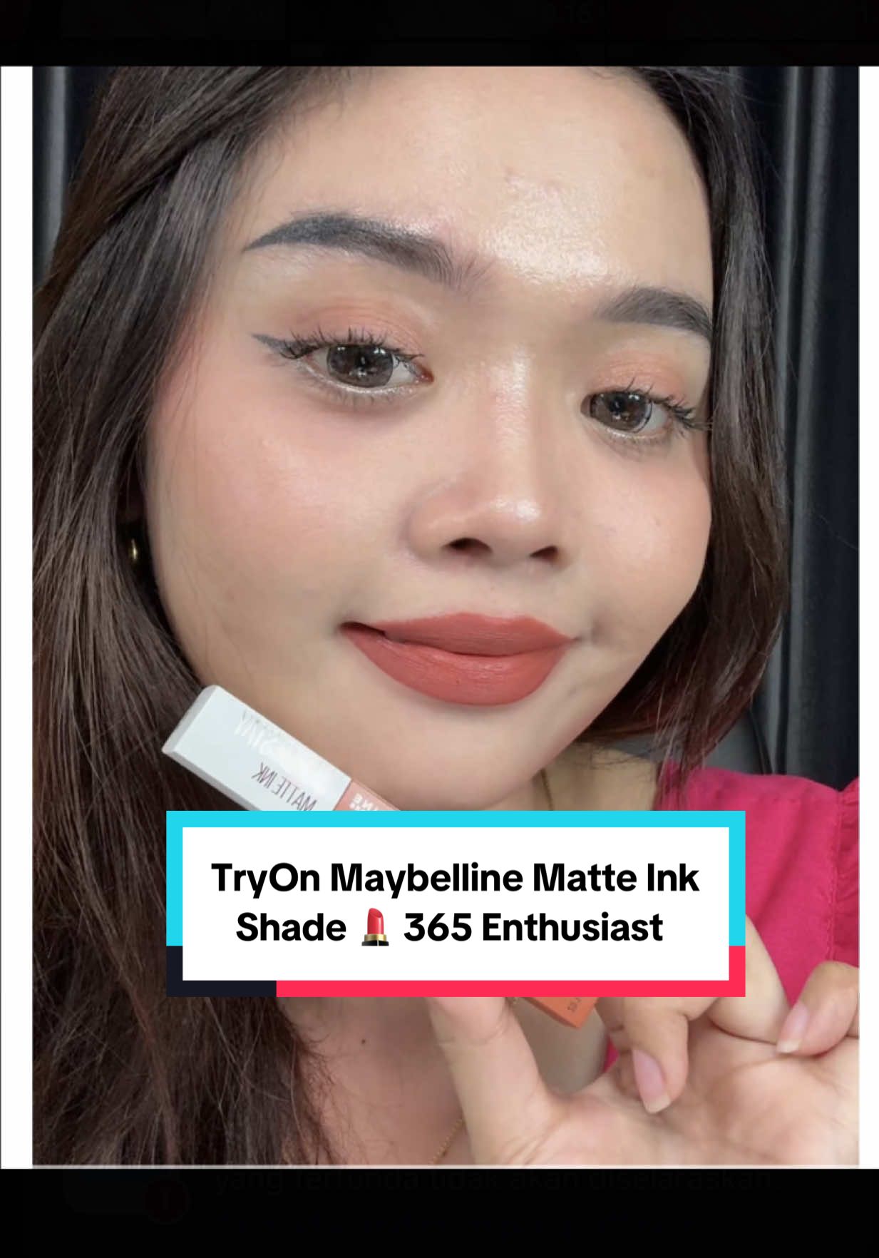 Membalas @ndaa🌻 365 Enthusiast secakep ini lohh!!  Cuss mumpung promo 70rban @maybelline_indonesia  . . . #365enthusiast #maybellinesuperstay #wearemaybelline #lipmatte 
