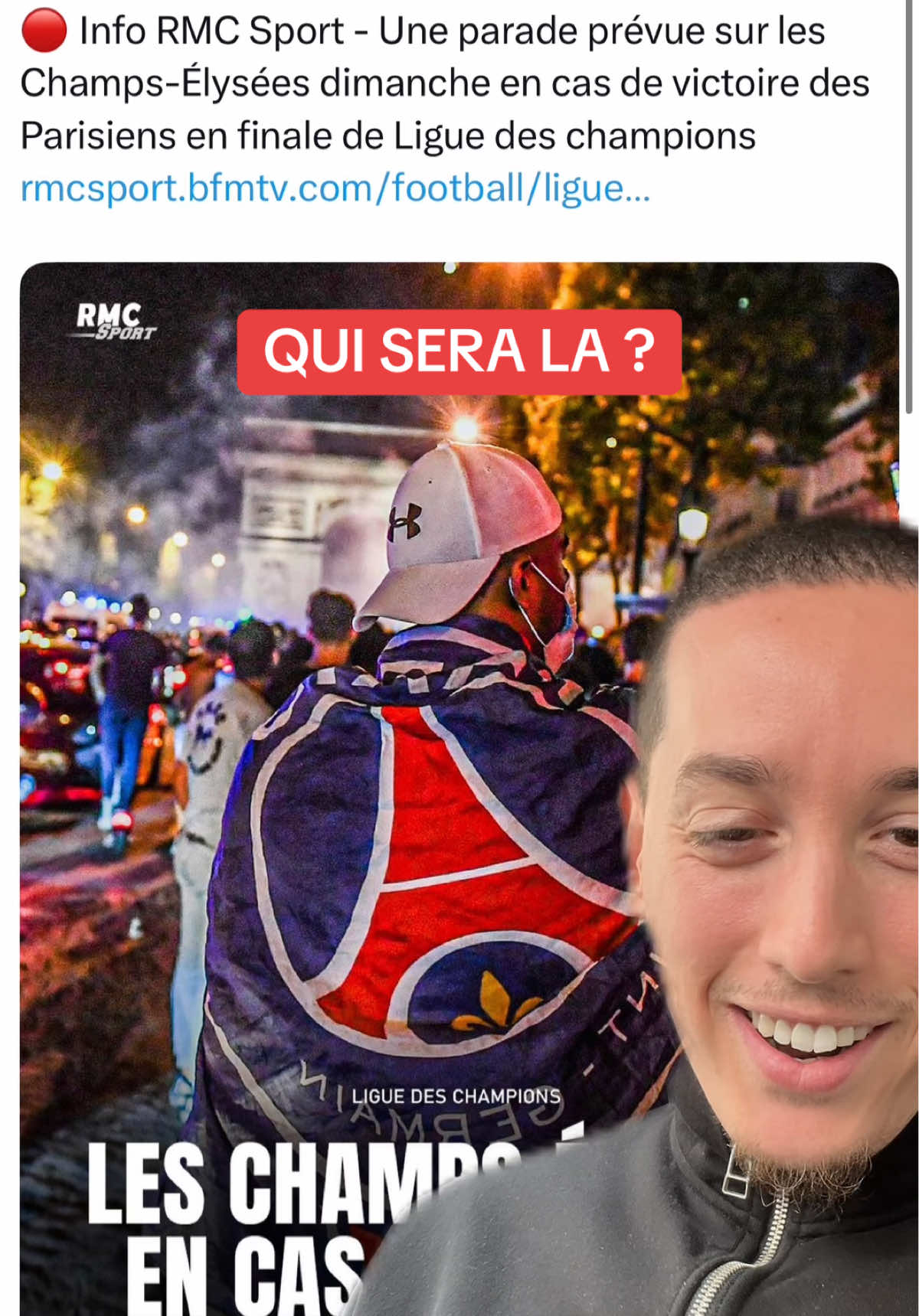 Parade sur les Champs Elysées en cas de victoire du psg ! 😍🔴🔵 #psg #parissaintgermain #parcdesprinces #champselysees #liguedeschampions #footballtiktok 