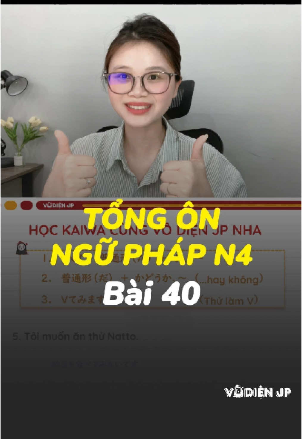Tổng ôn ngữ pháp N4 bài 40 #vodienjp #jlptn4 