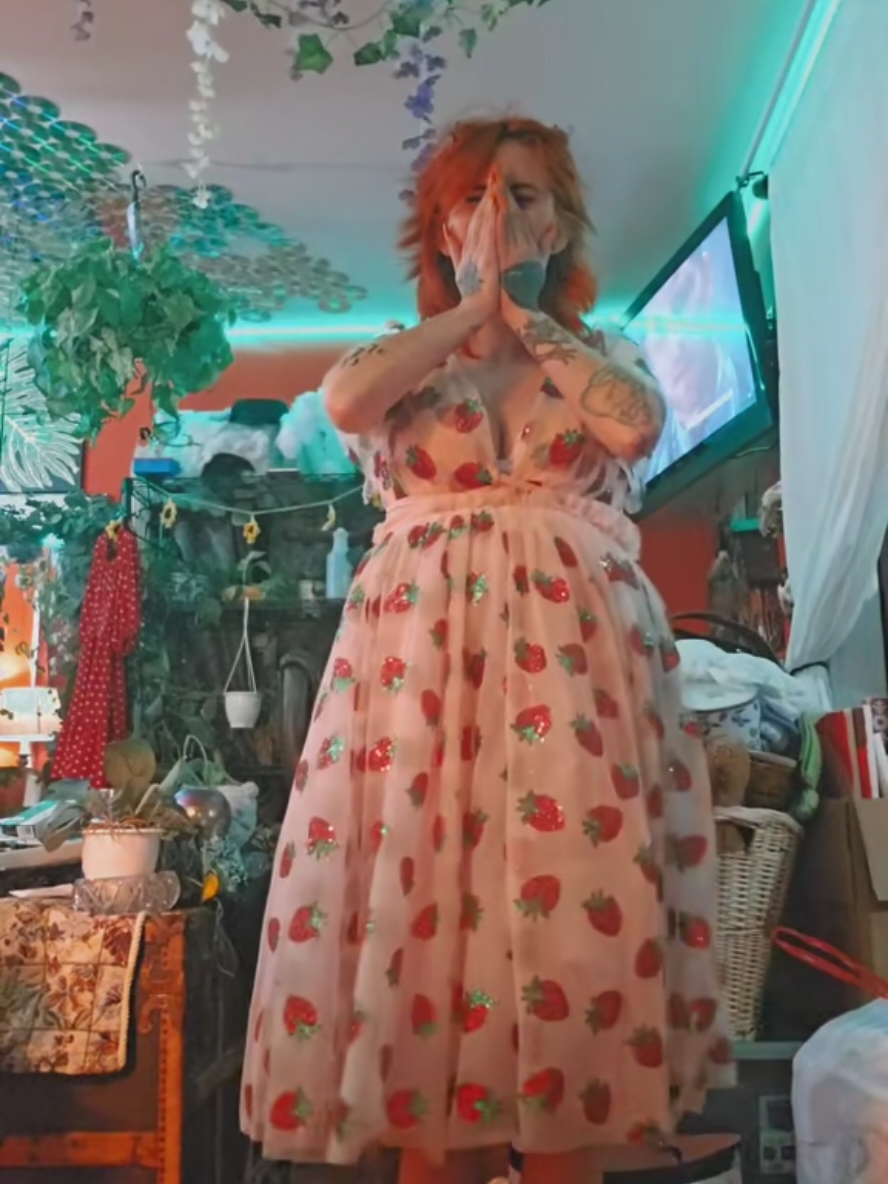 #onthisday still can't believe i made this dress! I couldn't afford the viral strawberry dress but saw the fabric on sale for $20! 