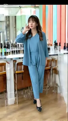 Ave - Geneta oneset 4in1 Crinkle Blazer lengan 3/4 Celana dan Inner w #oneset #setelanwanita #bajucelana 