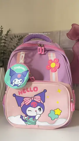 @kiwifinds •ᴗ• kids kuromi backpack! 🥰 #kuromibackpack #kuromibag #kuromibags #sanriobackpack #sanriobag #mymelodybag #mymelodybackpack #fypシ゚ #fypp #viral 
