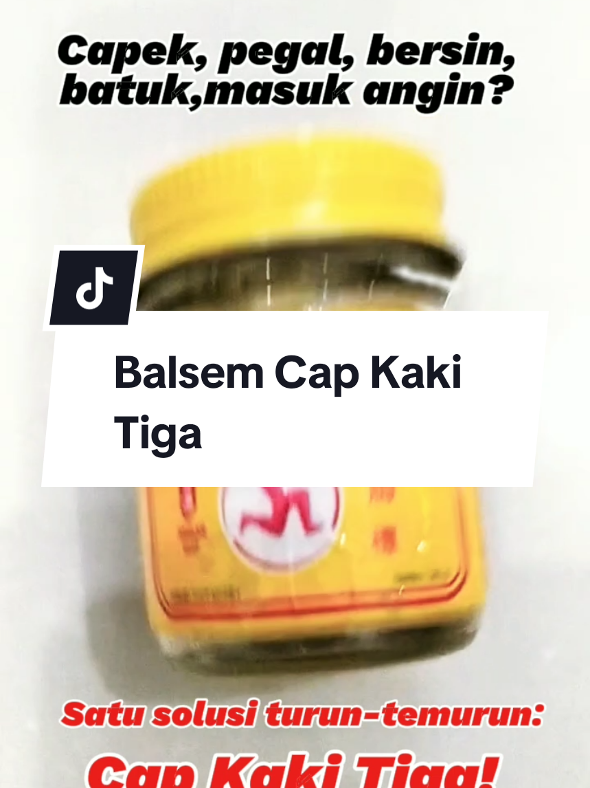Balsem Cap Kaki Tiga #SatuKontenTiapHari #semuaBisaAffiliate #cuantanpabatas #insight #balsem #capkakitiga 