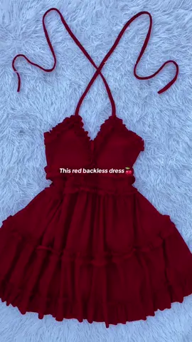 Backless dress @Dont be Shai Online Store #backlessdress #sexydress #OOTD #fyp #dress #minidress #reddress 