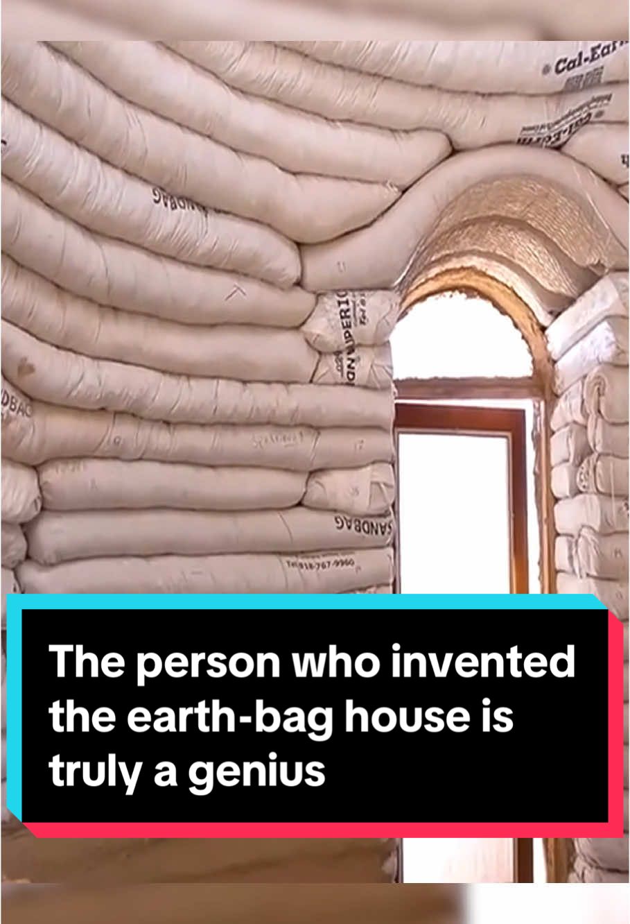 The person who invented the earth-bag house is truly a genius #earthbag #skills #building #knowledge #explore #viral #fyp #unitedstates 