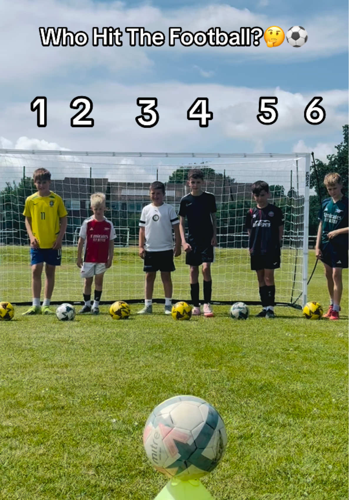 Who Hit The Football? 🤔⚽️  Let us know in the comments!  #footballtiktok #challenge #football 