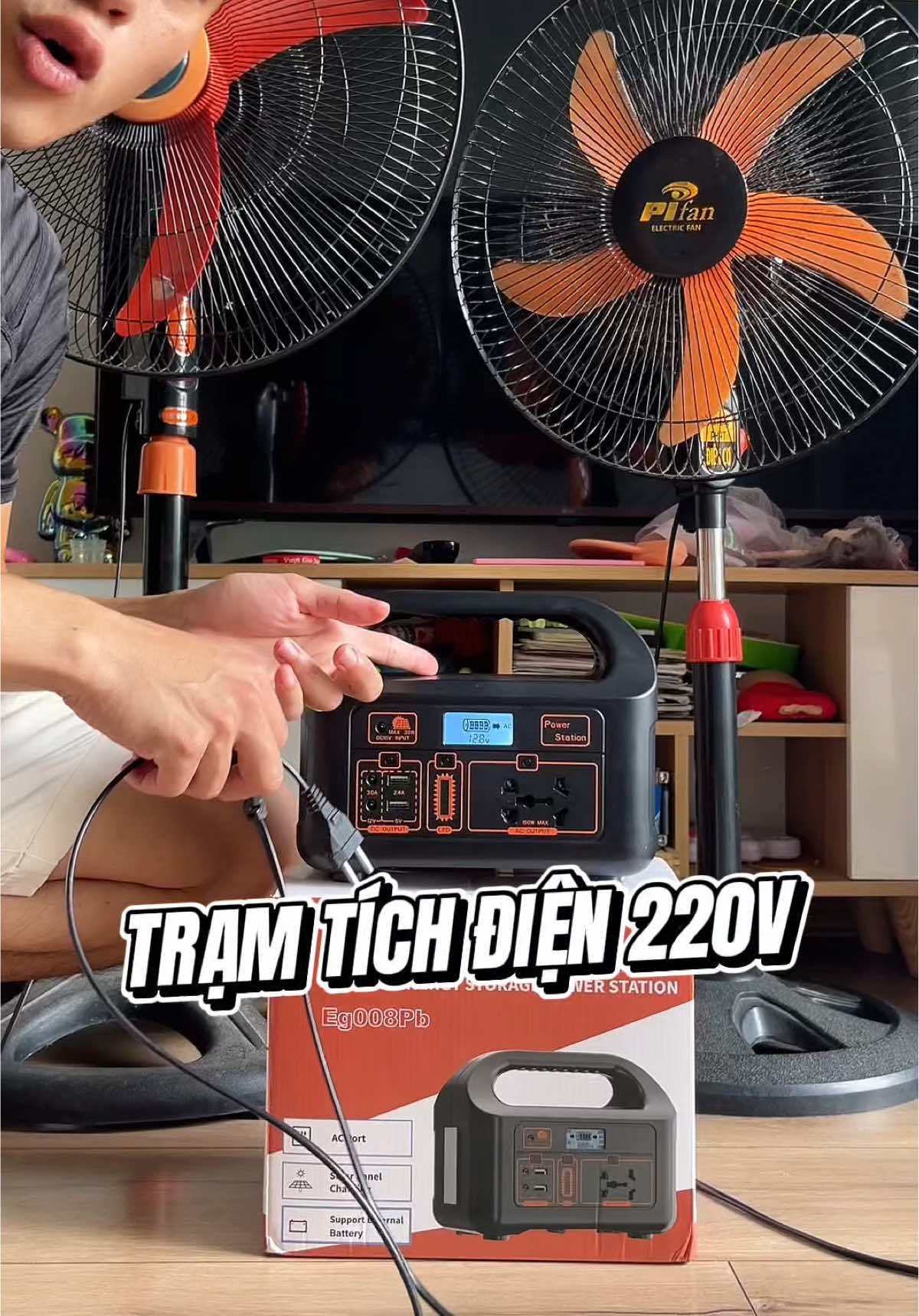 Trạm tích điện 220V chạy 2 quạt, sạc pin điện thoại,…đa năng. #binhtichdien #binhtichdien220v #tramsacduphong220v #tramsactichdien #camping #camtrai #tramtichdien220v #duongsutrv 