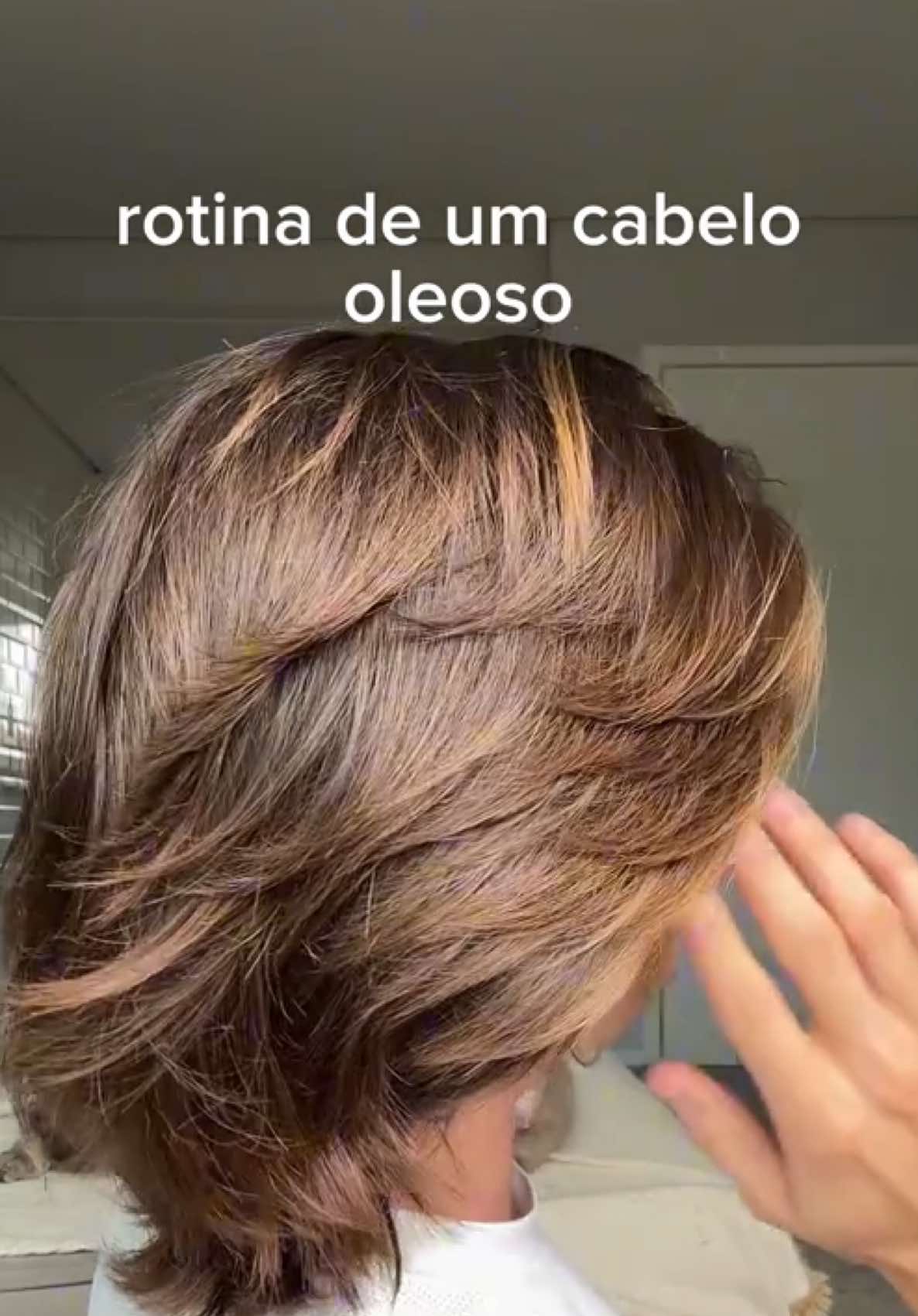 mais um dia de rotina lidando com o cabelo oleoso #cabelo #dicas #hair #cuidados 
