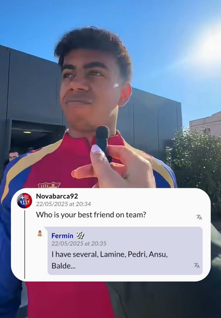 Peak bromance right here #lamineyamal #ferminlopez #fcbarcelona #viscabarca #mesqueunclub #football #yamal 