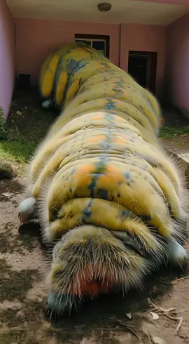 A Massive Caterpillar Occupying My Driveway🏠🐛 #surrealism #weirdcore #caterpillar #aliens #ai #Home 