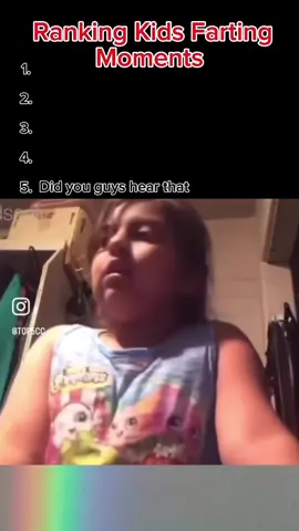 Ranking Kids Fart Moment 