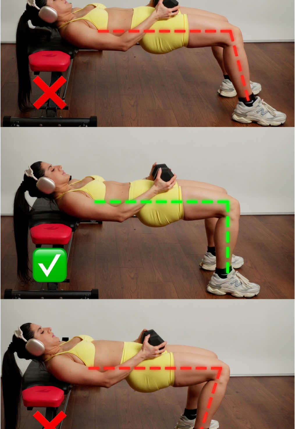 Not feeling your glutes in hip thrusts? 👀🍑 Your foot placement might be the reason. Here’s how to fix it: ❌ Too far = more hamstrings, less glute drive ❌ Too close = quad takeover, awkward form ✅ Find that sweet spot where your knees hit a 90° angle at the top — that’s glute city, baby! 💥 Foot placement = glute activation. Make every rep count! #quads #gluteworkout #homeworkout #gym #legday #lowerbodyworkout #gymrat #gymtips #fyp #hipthrust #Fitness