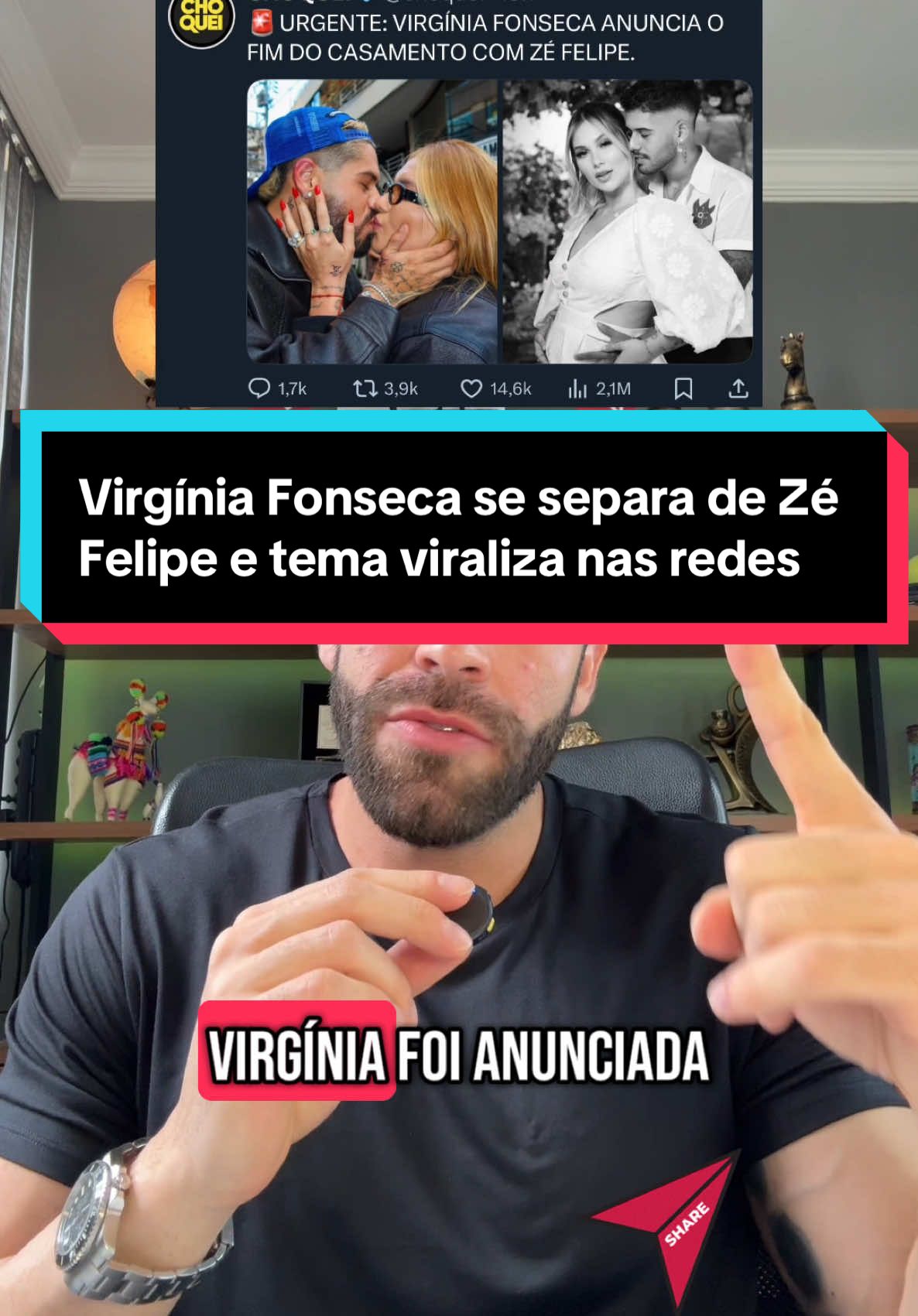 Virginia Fonseca se separa de Zé Felipe e tema viraliza nas redes