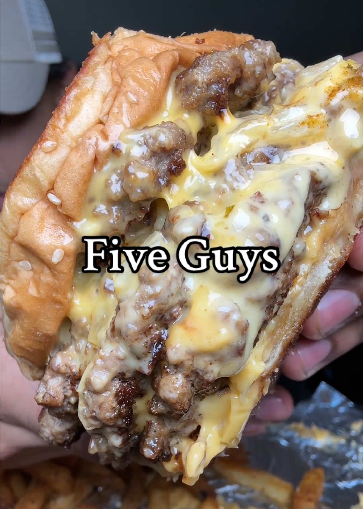 Grilled cheese from five guys @Five Guys #fiveguys #fiveguysburgersandfries #fiveguysburger #fiveguysmukbang #fiveguysgrilledcheeseburger #grilledcheese #eating #mukbang #Foodie #asmr #fyp 