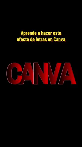 Aprende a hacer este NUEVO efecto de letras en Canva GRATIS 🔥 #canva #tutorial #canvatips #diseñografico #canvatutorial 