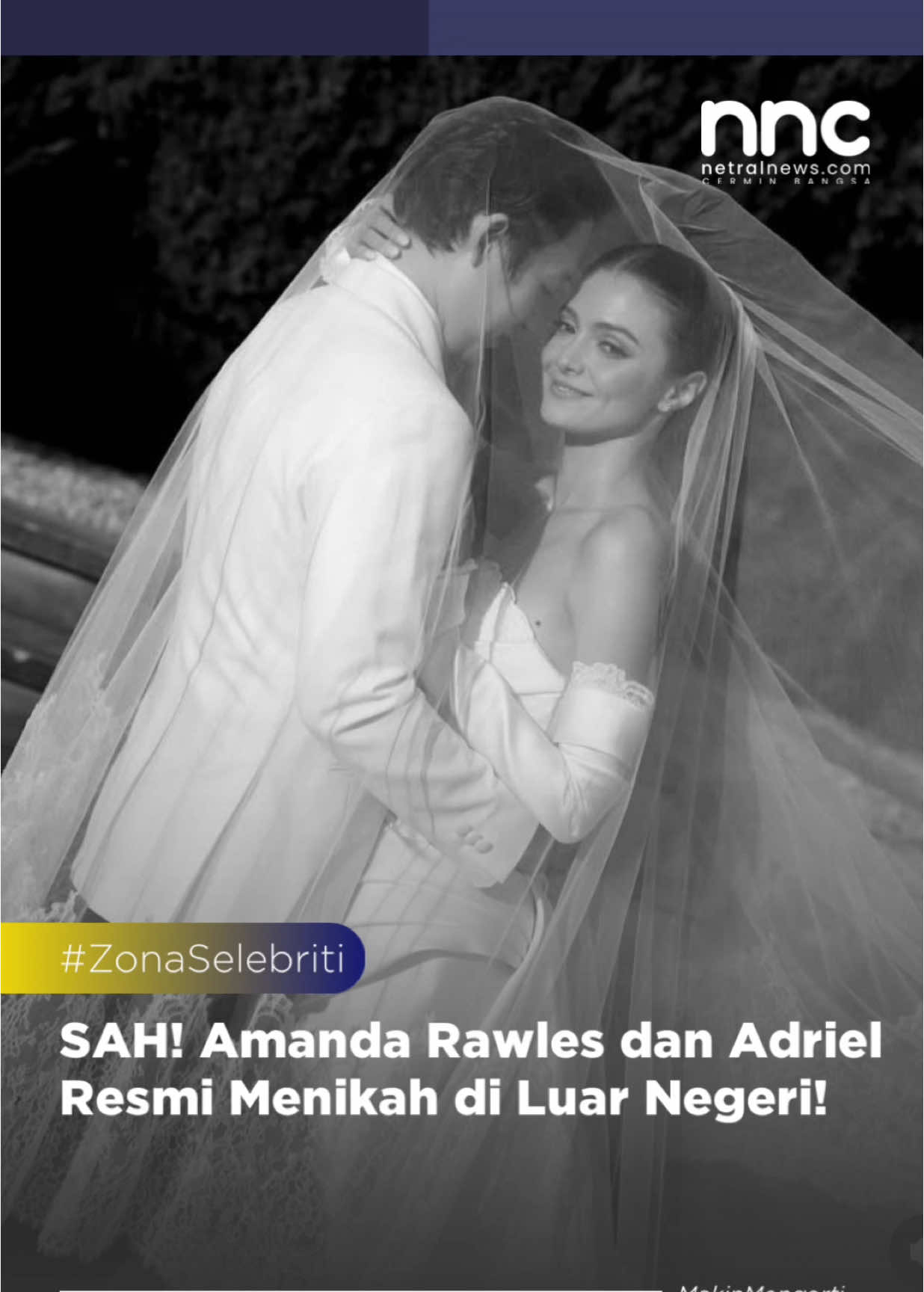 Hi, N-Peeps! Kabar bahagia datang dari pasangan selebriti Amanda Rawles dan Adriel Susanteo yang resmi menikah pada Selasa kemarin (27/5/2025). Pernikahan yang hanya dihadiri oleh kerabat dekat ini ternyata dilangsungkan di Mona Farm, Australia. Diketahui Amanda dan Adriel telah menjalin hubungan selama 7 tahun sebelum akhirnya dilamar di Italia pada Agustus tahun lalu. Walaupun diisukan beda keyakinan, namun hingga saat ini belum ada keterangan resmi terkait perbedaan tersebut. #Amanda #AmandaRawles #Adriel #AdrielSusanteo #Wedding #Pernikahan #Selebriti #BeritaTerkini #NNC #MakinMengerti #ZonaSelebriti