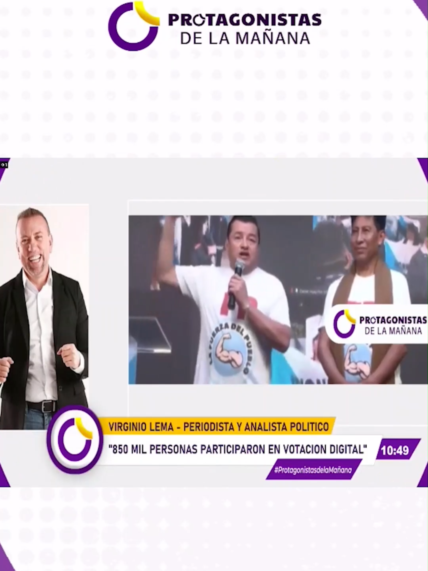 VIRGINIO LEMA PERIODISTA Y ANALISTA POLITICA 850 MIL PERSONAS PARTICIPARON EN VOTACION DIGITAL #GuillMabyDíaz #NoticiasHoy #Actualidad #NoticiasEnTikTok #ResumenInformativo #bolivia #protagonistadelamañana
