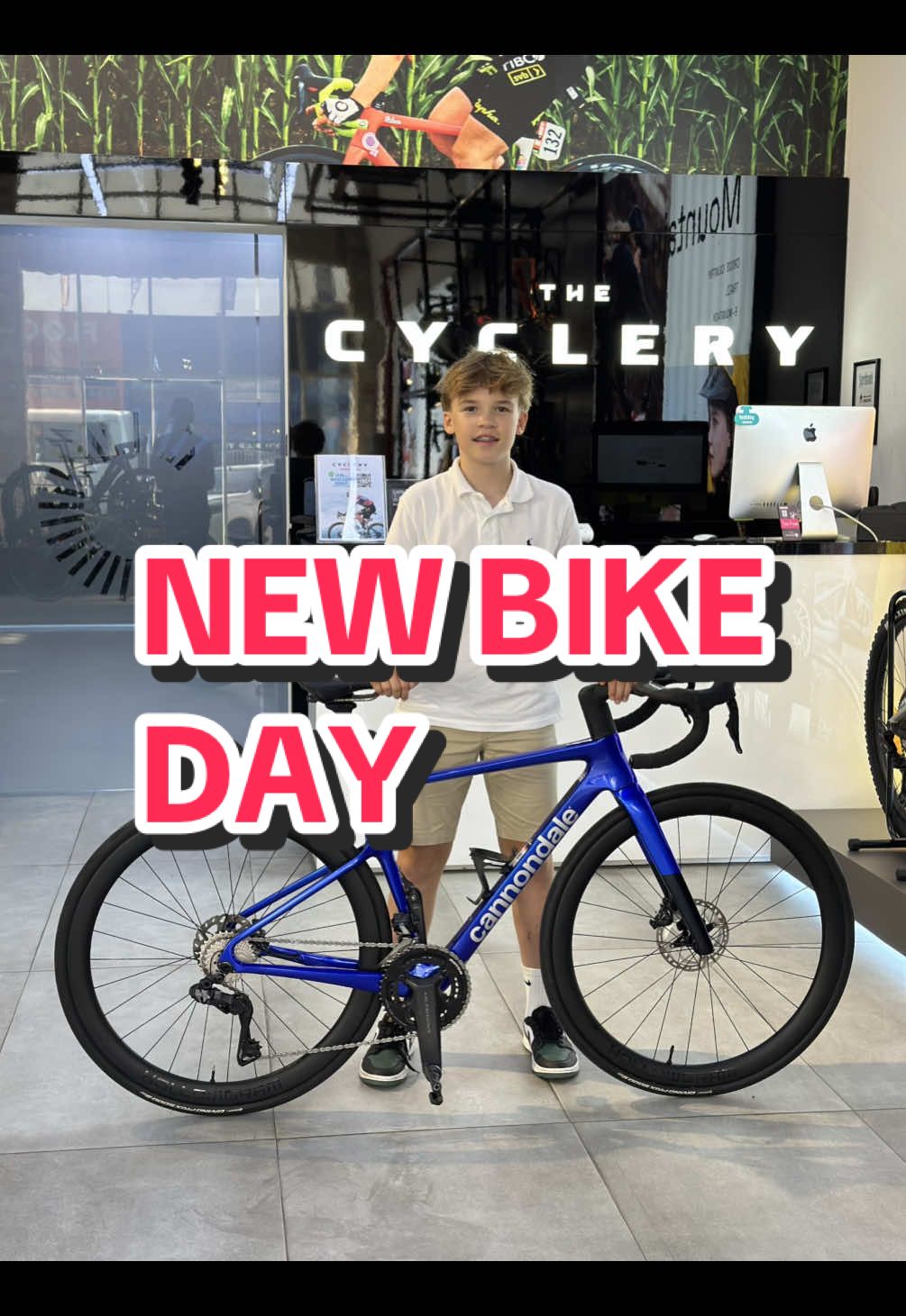 Please welcome my new Cannondale SuperSix Evo 2 in refreshing Sonic Blue color! Thanks The Cyclery and @Cannondale Bicycles for supporting my cycling journey! Stay tuned for details of the bike and more cycling videos!  . . . #newbike #newbikeday #cannondale #youthcycling #roadcycling #uaecycling