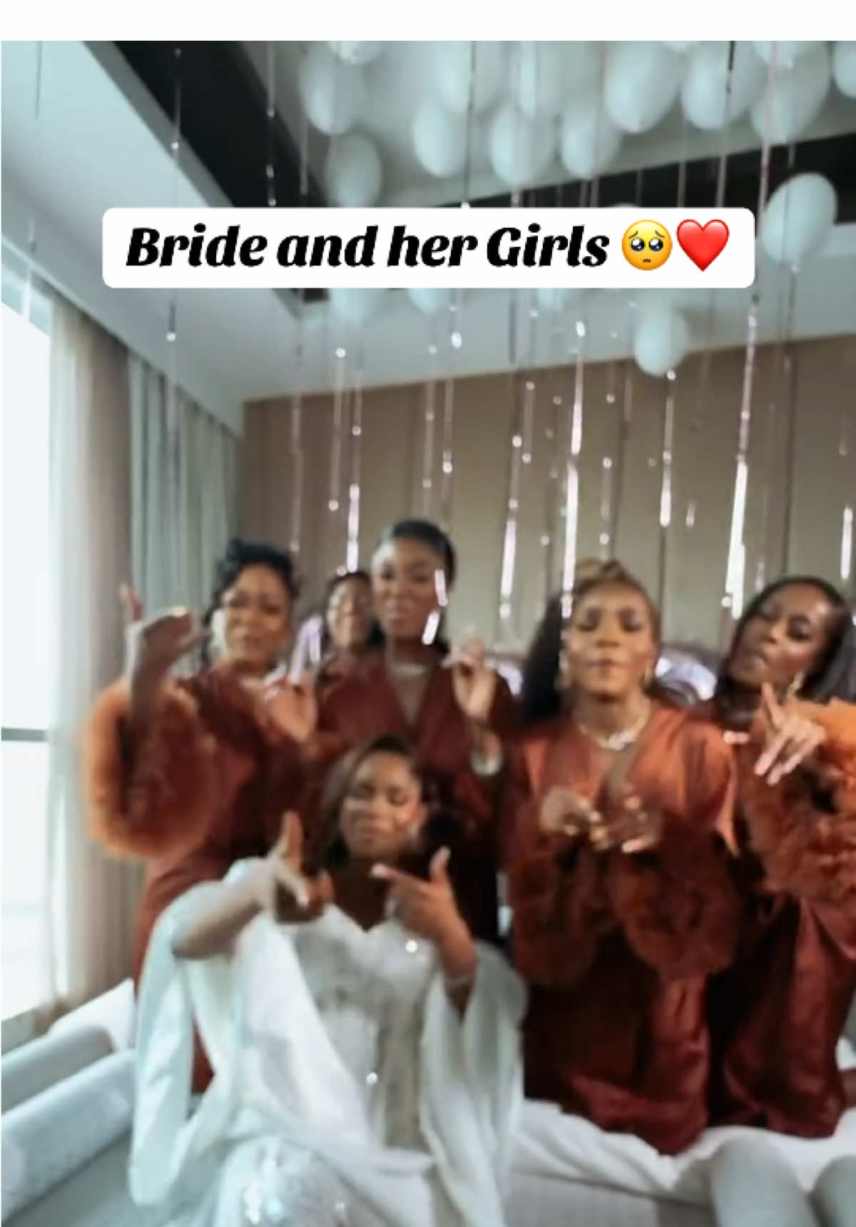 The Bride and her bridesmaids ❤️🥰 #societyunfiltered #priscywedding #jp2025 #iyaboojo #jumajux #priscillaojo #weddingviral 