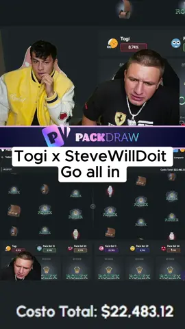 Togi and Stevewilldoit go all in on packdraw in this epic battle!  #stevewilldoit #togi #fyp #kickstreaming 