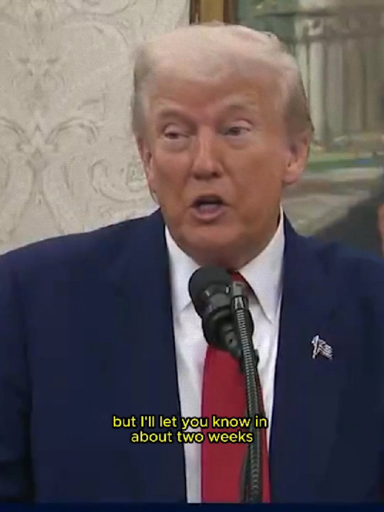 Reporter: Do you still believe that Putin actually wants to end the war?  Trump: I can't tell you that but I'll let you know in two weeks, within two weeks. #russiaukrainewar #putin #zelenskyy #fyp #negotiate #fyp #trump