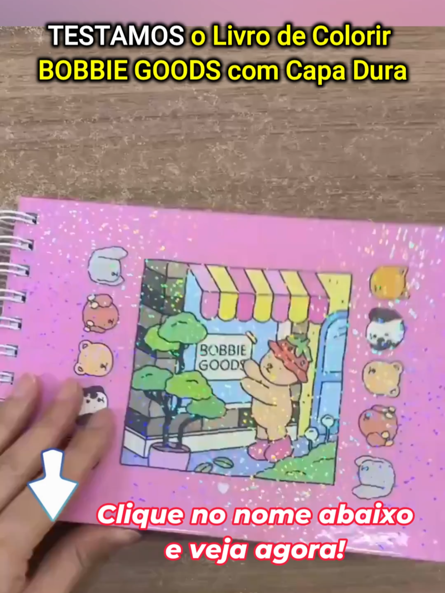 Livro de Colorir BOBBIE GOODS com Capa dura e 50 FOLHAS #TikTokShopChegou #TikTokShop