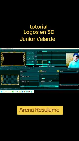 Logos 3D con Arena Resulume #tutoriales #arenaresolume  #Arena_Resulume_3D  #Junior_Velarde 