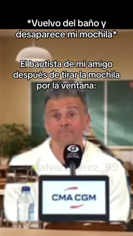 Link 👕 fútbol en el perfil. Código PEREZ10 para descuento. #fyp #memes #futbol #luisenrique #mochila #prensa #españa