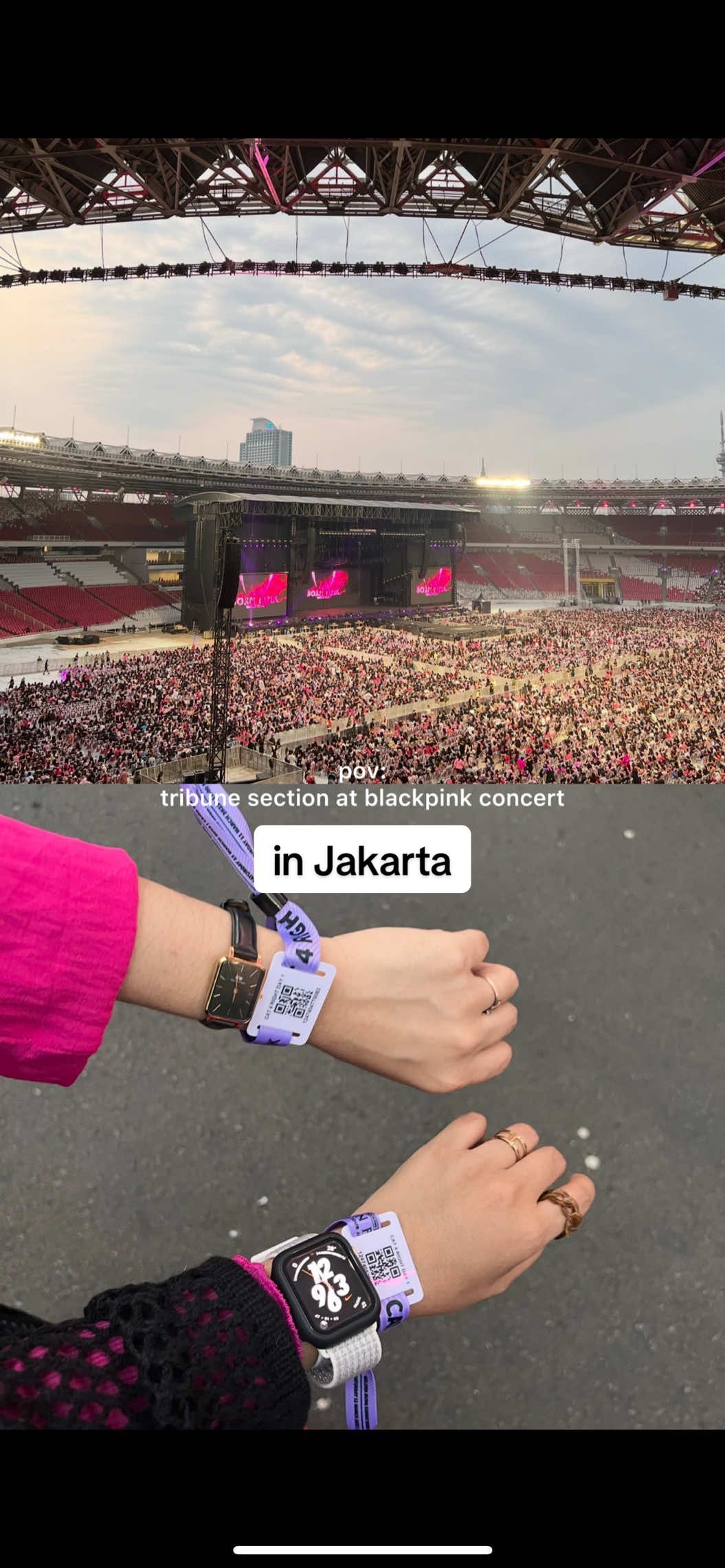 nonton di tribun genteng juga cakep bgt woyy 😭💗 #blackpinkconcert #blackpinkdeadline #blackpinkinjakarta 