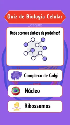 Quiz de Biologia Celular. Você sabe tudo sobre biologia celular? Venha descobrir! #fyy #saude #fyp #enem #medicina #perguntaserespostas