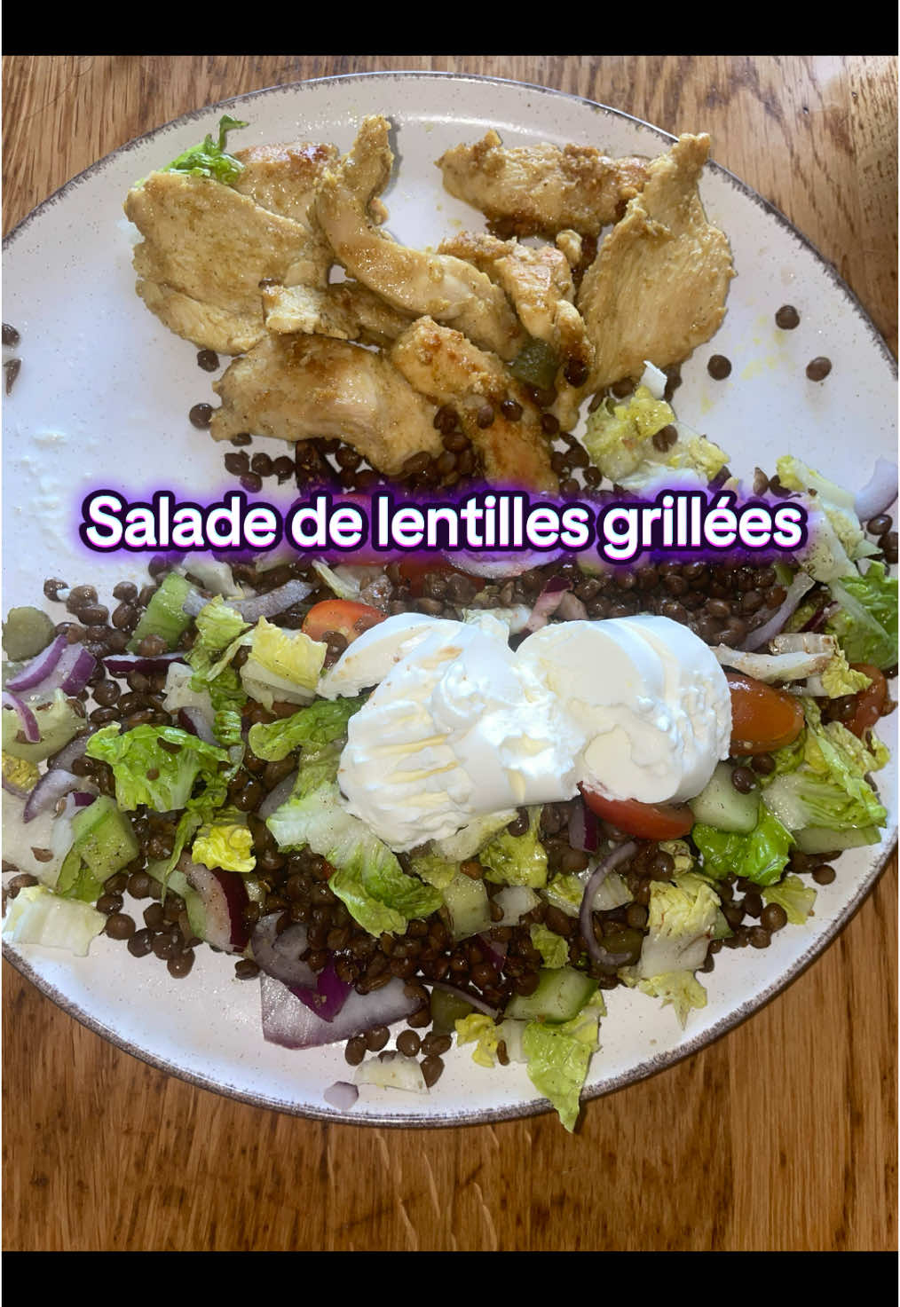 Salade de lentilles grillées. Fromage blanc. Vinaigrette à votre choix.  #PerteDePoids #Transformation #Motivation #Mounjaro #motivationpertepoids #paris ##SantéPourTous 