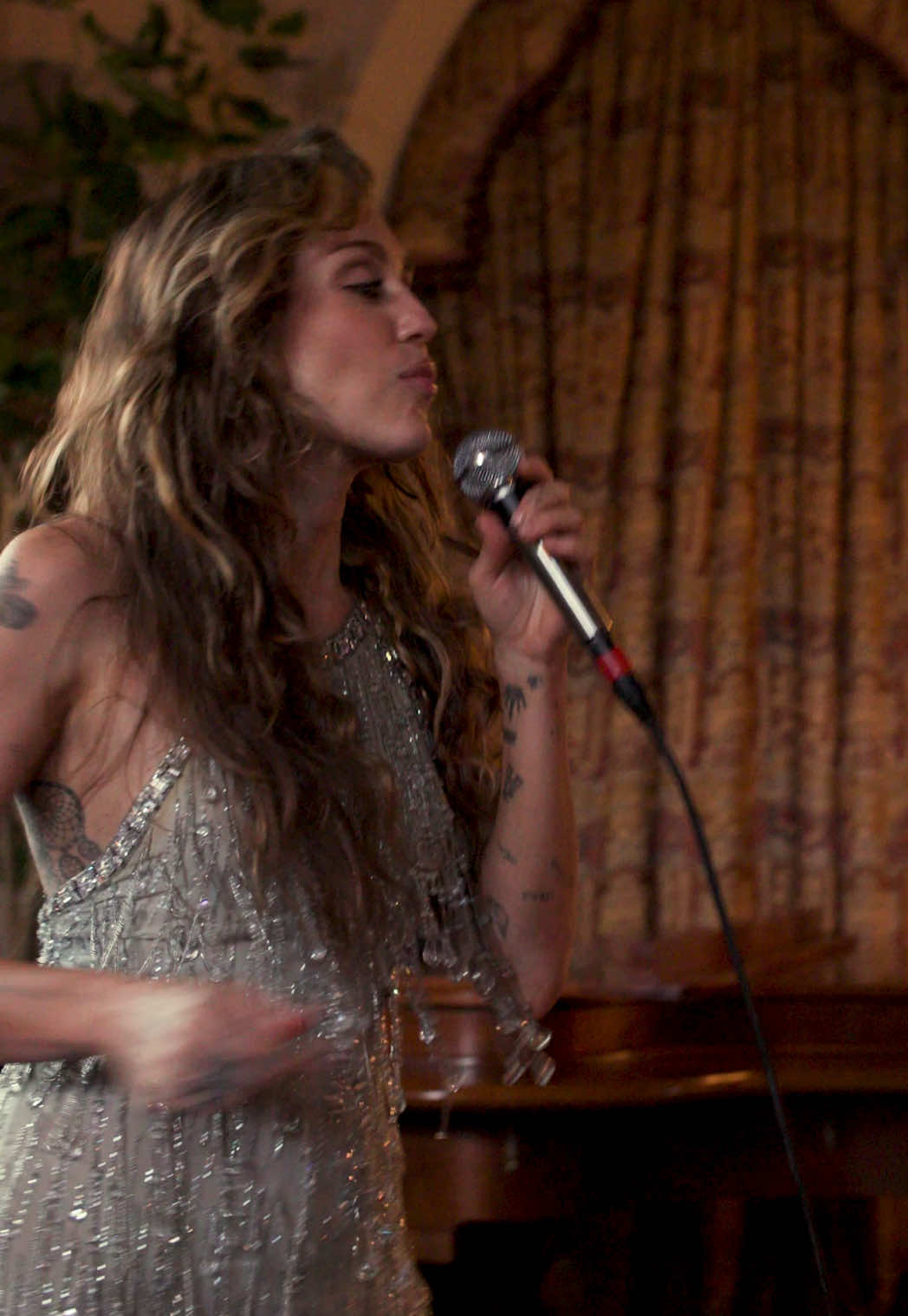 Last night at the Chateau Marmont was so special. Every Smiler in the room was handpicked from TikTok, and it meant the world to hear you all singing along to new and unreleased music. Thank you for being there, last night really was Something Beautiful. Yours Truly, Miley 