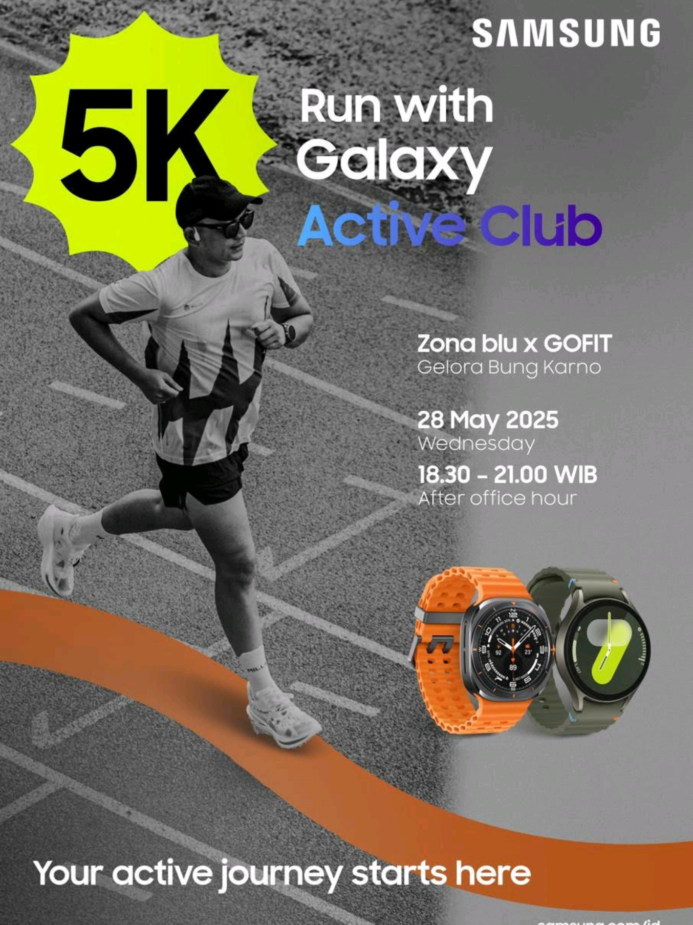 Today Run Activity Lari malam 5K seru banget bareng Galaxy Active Club!🏃‍♀️ Kerja sama Samsung Indonesia dan Gofit bikin acara makin kece.  Seneng bisa olahraga bareng teman-teman baru.  Semoga acara kayak gini makin sering diadakan ya!  Thank youuuuu @samsungindonesia dan @zonabluxgofit . #GalaxyActiveClub #Gofit #SamsungIndonesia