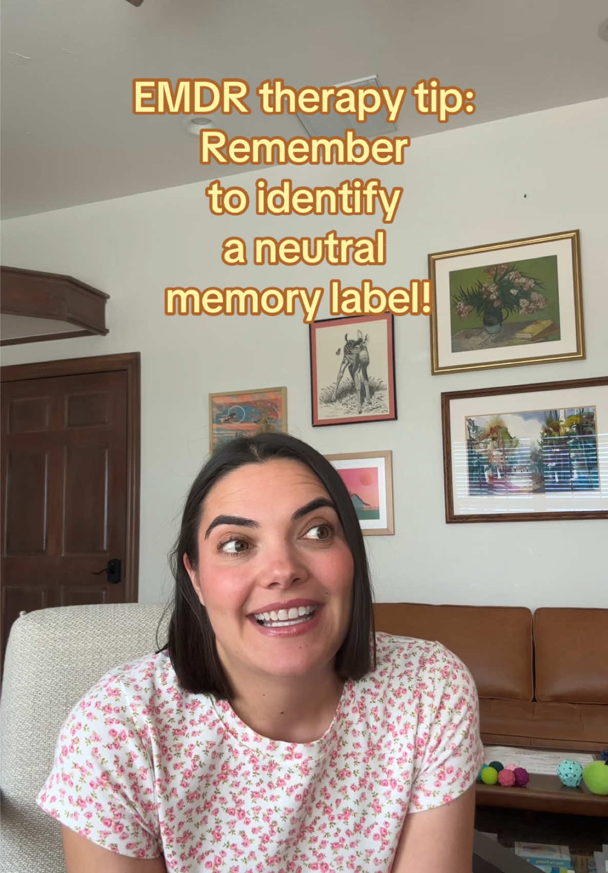 Why a neutral memory label is important in EMDR! #emdr #emdrtherapy #emdrtherapist #therapistsontiktok #traumatherapy 