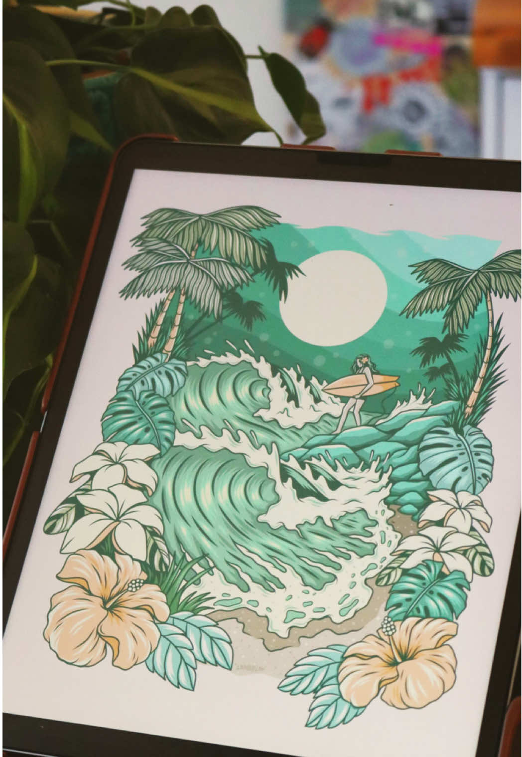 My process for creating illustrations in @Adobe Fresco  🙂 #AdobeParter#AdobeFresco#illustration#Artist