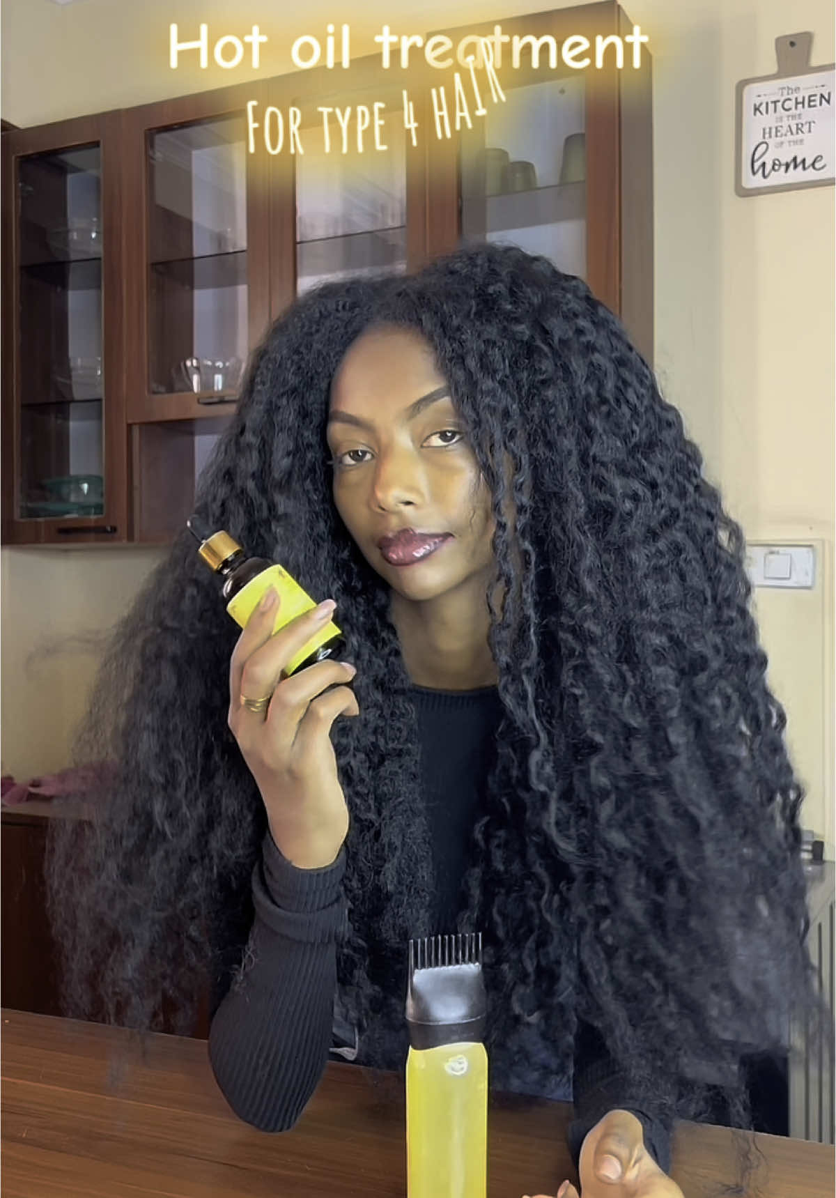 Try this routine on your wash day, let it stay for about 2 hours and wash it.  Noor essentials oil ✨ #emilytibexo #texturedhair #hairgrowth #afrohair #ethiopian_tik_tok #fypシ゚ #fyp 