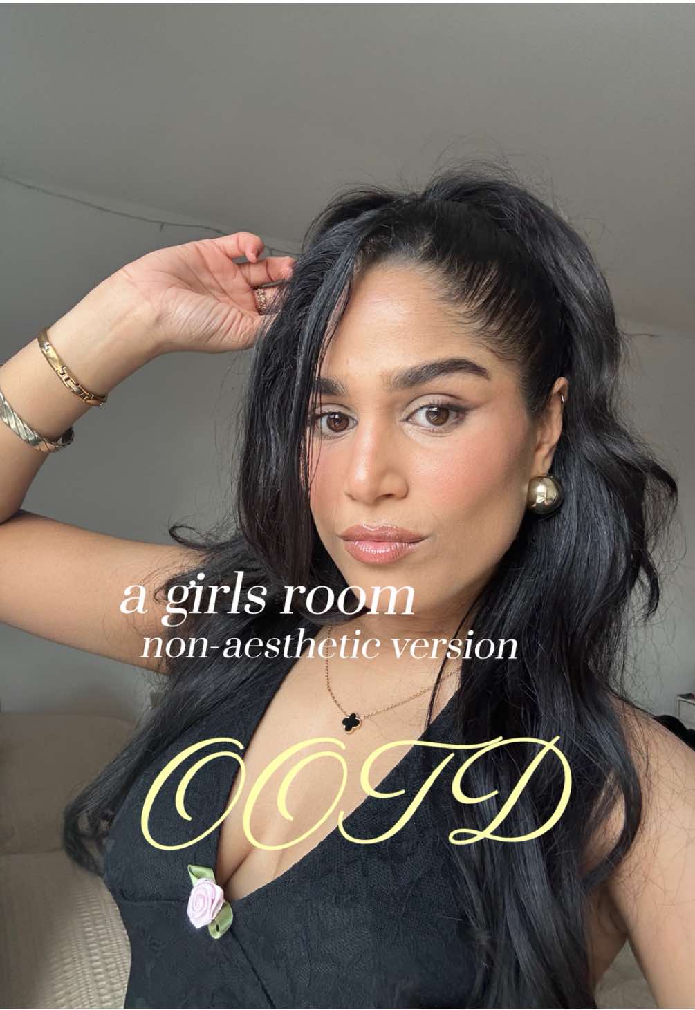 ty els for your room for getting readdyyy - v late to the trend but take this little LBD moment from me and letting my personality show through this 🖤🌚🐈‍⬛ Dress: @SHEIN @SHEIN UK  Heels & Earrings: @Primark  BTW this is ACTUALLY how a girls room looks like after getting ready - I’m just not the classic aesthetic girl sometimes LOOOL enjoy 💋 #OOTD #lbd #littleblackdress #outfit #dress #ugc #ugccreator #ugccontentcreator #ugccommunity 