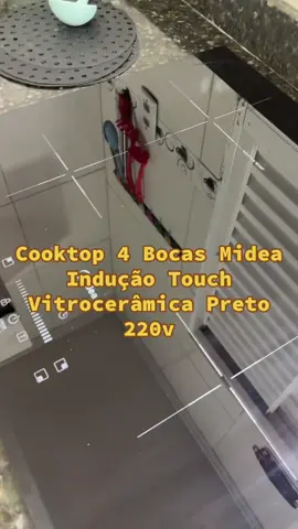 Cooktop 4 Bocas Midea Indução Touch Vitrocerâmica Preto 220v #primeirasimpressoes #cooktopinducao #midea #cozinhatiktok 