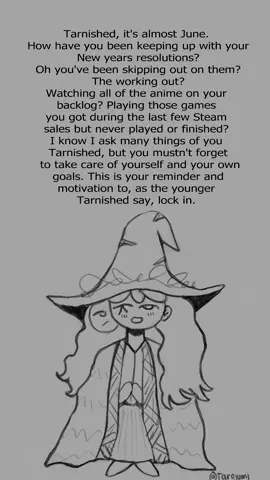 The only errand this time is to take care of yourselves and your goals, dreams, endeavors, big and small alike. 🫵🏻👁️👁️ Yeah I’m looking at you. Also have fun out there if youre going to be playing Nightreign!!  #loreinthelandsbetween #Eldenring #tarnished #rannithewitch 